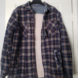 Weatherproof Faux Shearling Lined Plaid Jacket Medium